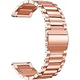 ACM Watch Strap Stainless Steel Metal 22mm compatible with Fire Boltt Invincible Smartwatch Belt Luxury Band Rose Gold