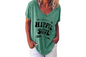 TIMEMEAN Tops Femmes T-Shirt Fleurie Pissenlit De Grande Taille Hauts De Chemisier Basiques à Col en V Et à Manches Courtes D'été Décontractés