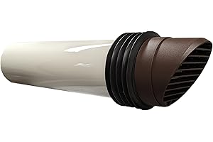 Swiftair 100mm High Rise Duct Round Cowled Through Wall Duct Vent Kit White Brown Cotswold Black Terracotta Brick (Brown)