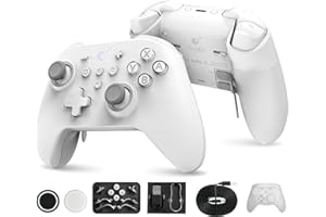 RUNSNAIL [Sin Deriva] GuliKit KK3 Max Controlador Bluetooth, Kingkong 3 Max Controlador Inalámbrico para Switch/Switch OLED, Joystick/Disparadores Efecto Hall, Maglev/rotor/vibración HD, Adaptador Hyperlink