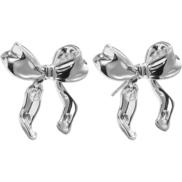 Inateannal Boho Filigrana Fiocco Goccia Orecchini Argento Fiocco Orecchio Giacca Orecchini Vintage X Forma Orecchini Piccoli X Anteriore Posteriore Orecchini Divertenti Orecchini Per Le Donne E Le