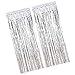 Produktbild Eizur Folie Vorhänge Metallic Fransen Vorhänge Tür Fenster Vorhang Dekorationen für Hochzeit Geburtstag Party - Silber, 2 Stück (3 x 8 Feet)