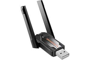 PUISENO Bluetooth 6.0 Adapter USB Dongle für PC, USB Bluetooth Stick für Maus, unterstützt bis zu 5 Geräte gleichzeitig, große Reichweite, niedrige Latenz, kompatibel mit Windows 11/10/8.1, Doppelte Antenne