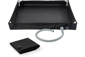 Lruvaqi Foldable Shower Base | Portable Camping Shower Tent with Drain Pipe | Tent Shower Tray Awning Base | High Capacity Tent Shower Tray for Camping Beach Outdoor Shower