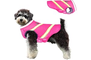 Lairle Dog Coat Waterproof Dog Coats Winter Dog Jacket Vest Clothes Reflective Adjustable Dog Coat with Built in Harness for Small Medium Large Dogs