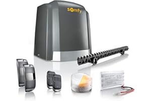 Somfy 2401545 - Slidymoove 300, Motor Para Cancela Corredera, Para Puertas De Hasta 5M Y 300Kg, Incluye Mandos Y Batería De Seguridad