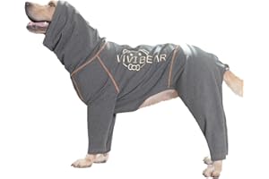 VIVI BEAR Tuta per il Recupero di un Cane Operato che Impedisce il Leccamento Tuta per la Chirurgia del Cane, Camicia per la Sterilizzazione del Cane, Pigiama per Cani Ansiosi per Cani di Taglia Medio-Grande