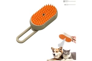 YUHRSTO Spritz Defur Comb for Cats and Dogs, 3 in 1 Cat Steam Brush, Electric Cat Grooming Massage Brush with Steam and Water Spray