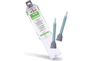 Top2Glue 2K Epoxidkleber 25g Spritze 1:1 inkl. 2 Mischspitzen 5-Min Epoxy Epoxidharz 2k Kleber Extra starker Klebstoff zum Kleben und Versiegeln von Metall, Kunststoff, Holz, Glas, Stein, Keramik