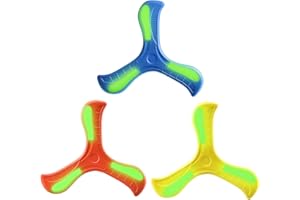 KGJAXF 3 Pack Boomerang Set for Kids & Adults Lightweight EVA Flying Discs with Easy Return Outdoor Sports Toy for Beach Games, Park Activities and Family Fun