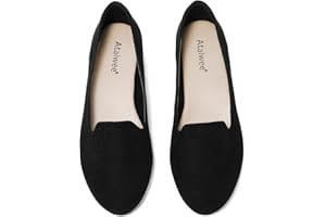 Ataiwee Women's Flats Shoes - Round Toe Casual Office Suede Dress Ballet Shoes.