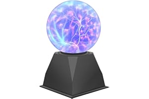 Osairous Magie Plasmakugel, 4 Zoll Berührungsempfindliche Plasmalampe, Nebelkugel für Partys Dekorationen Geschenk Neuheit Spielzeug (Blau)