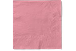 ‎HYGIENE GMI Tissue Serviette 3-lagig saugstark Ideal für Partys Feste und Gastronomie 33 x 33 cm 100 Stück Farbe Rosa