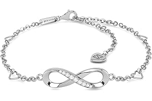 SERASAR Cavigliera Argento 925 Donna - con Placcatura 18k in Oro/Nero/Rosa, da di Lunghezza Regolabile, Idea Regalo per Gioielli Moglie, Fidanzata e Amiche