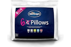 Silentnight Poduszki Ultrabounce, 6 sztuk, średnie wsparcie, miękkie, sprężyste poduszki na łóżko hotelowe, 6-pak - hipoalergiczne, można prać w pralce