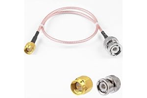 Vecys SMA Męski na BNC Męski Kabel Koncentryczny RF 50ohm SMA na BNC RG 316 Kabel Połączeniowy 12"/30CM do Antena Ham Radio Bezprzewodowe Urządzenia LAN Radia Wi-Fi