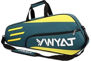 TentHome 3 Racket Tennis Bag with Adjustable&Detachable Shoulder Strap, Super Roomy Lightweight Waterproof Racquet Bag for Tennis, Badminton