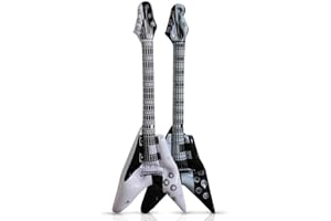 Guitare gonflable forme Flying V noire ou blanche
