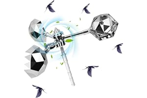 IKIJM Espantapajaros Ahuyentador de Pajaros Reflectante Ahuyentador Palomas - 288 Superficies Reflectoras para Jardín Balcón Frutales o Estanque (Plateado)