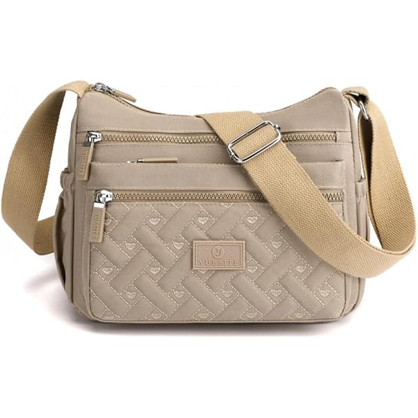XUDREZ Borsa A Tracolla Donna Nylon: Leggera, Multi Tasca, Impermeabile, Per Viaggio E Uso Quotidiano - Verde Scuro - 6