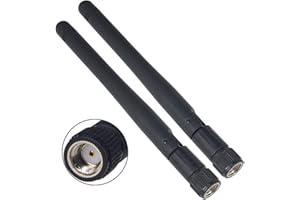 BOOBRIE Antena WiFi RP-SMA męska 2,4 GHz 2Dbi dookólna antena sygnału WiFi B/G/N do routera sieci bezprzewodowej/wzmacniacza WiFi/kamera bezpieczeństwa WiFi/kamera PCI/IP/kamera WiFi antena 2 szt.