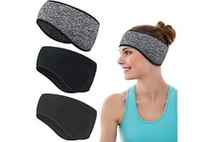 Amokee Sport Stirnband für Damen und Herren, 3 Stück Frühling/Herbst/Winter/Ohrenwärmer Stirnbänder Ohrenschützer Warm Headband für beim Jogging, Wandern, Fahrrad und Motorrad Fahren