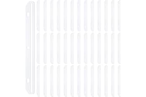 Teaaha 40 Pcs 3 Hole Punched Magazine Holders, 3 Ring Binder Insert Strips Translucent White Magazines Organizer for File Book Paper Magazine Collector