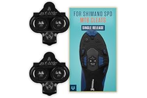 Alphatrail MTB Cleats Carter for Shimano SPD I Spinning suitable I Incl. Mounting Kit I Compatible with Click Pedals i.a. Shimano XTR, Shimano XT, Shimano Saint, Shimano SLX & Deore
