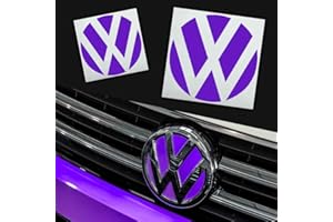 WRAPSHOP VW TRANSPORTER T6/T6.1 Front & Back, Self-Adhesive VW Badge Inserts (PURPLE VIOLET