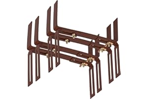 ‎BIGDEAN BigDean 4 Stück Blumenkastenhalter braun Standard H-Form Kasten Halter Balkonkastenhalter