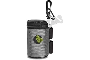 KYRILALI Spender für Hundekotbeutel Dispenser, Dog Poop Bag Dispenser Holder, Hundekotbeutelhalter, Kotbeutelspender, Leinenspender für Hundekotbeutel, Haustierhundekotbeutelspender, Runde, Grau