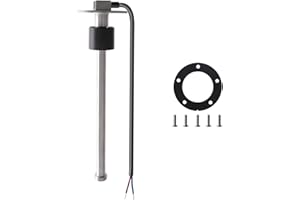 KAOLALI Füllstandssensor, Brenngasgeber Edelstahl-Kraftstoffsendeeinheit Wasserstandsanzeige-Sensor für Boote 5-Loch-Kraftstoff- und Wasseranzeige 350 mm