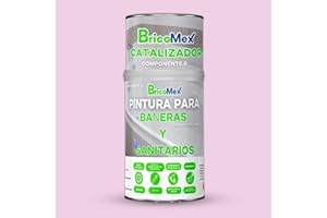 BRICOMEX Pintura para Bañeras Satinado, Esmalte de Alta Resintencia de Dos Componentes 700+170ml (ROSA CLARO)