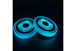 IHMEIJU LED Cup Holder Lights for All Models, 2pcs LED Car Coasterss with 7 Colors Luminescent Light Cup Pad, USB Charging Cup Mat for Drink Coaster Accessories Interior Decoration Atmosphere Light.(Blue)
