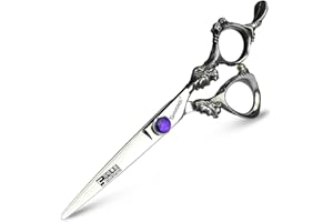 AXEMOORE 6/7/8/9 pollici professionale tagliacapelli set, acciaio inossidabile taglienti tagliacapelli, forbice specifiche per parrucchiere (Taglio piatto da 6 pollici-B)