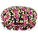 Ragged Rose Floral Shower Hat, Black Rose