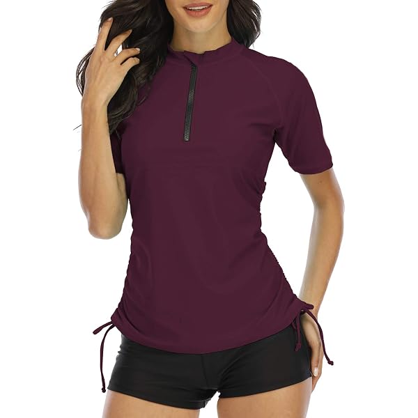 Halcurt Damen Rashguard Badeanzug 2-teilig – Langarm Top & Boardshorts, UPF 50+, Schnell Trocknend