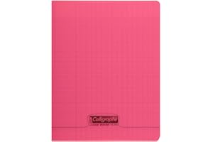 Clairefontaine Calligraphe 8000 Polypro, Cahier Pique 17x22cm 60p Seyes 90g, Rosso, A5+ (18113C)