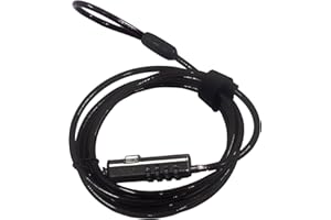 EWENT EventCavo di Sicurezza con Serratura a Combinazione, Cavo per Notebook, Laptop, PC, Proiettori, Serratura a Combinazione in Acciaio Resistente con Nano Slot, Lungo 1,8 Metri