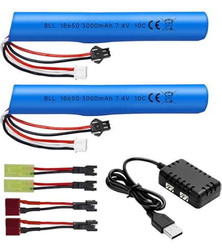 PTIJPOW Airsoft - Blaster de bola de gel de 11.1 V 2000 Ah con