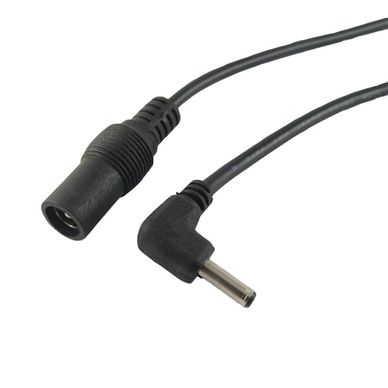 Csecurity 5.5 mm x 2.1 mm Female to 3.5 mm x 1.35 mm Male Connector Power Cable Connector Mini Cable,Black