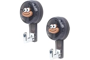 VirtuGro 2 Pezzi Ventose con Gancio Forte 5KG Ganci Appendiabiti Gancio Accappatoio Doccia Ganci Ventosa Bagno Gancio Appendini Senza Foratura Rimovibile Riutilizzabile per Finestre Cucina Grigio