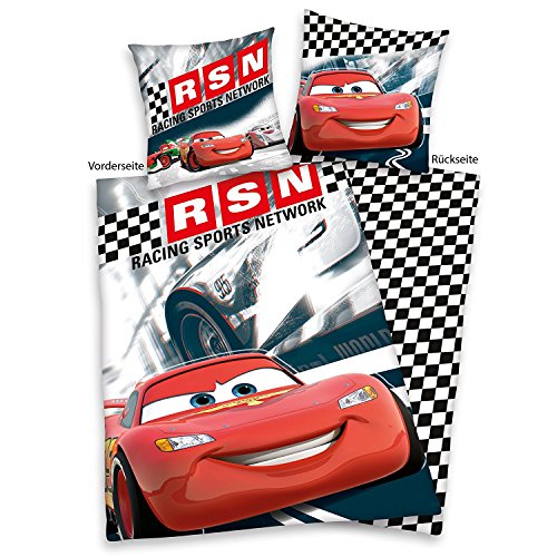Wende Bettwäsche Set Disney Cars 135x200cm + 80x80cm, Linon, 4429210050