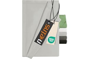 ‎NPLUSEINS npluseins Bettlaken ohne Spanngummi - Ultrasoft und superweich - Betttuch für Bett Wohnmobil Camping Decke Reisedecke Ultraleicht – Laken 1628.2375, 150 x 250 cm, Silber