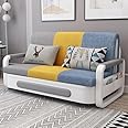 Poppins HOME Pull-Out Foldable Sofa Bed Double-Seat Multi-Functional soft Sofa, Modern Style Living Room and Bedroom comfortable Sofa Bed Chair (Multicolor, 1.28m)
