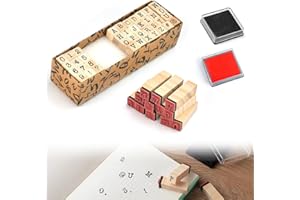 KITERI 40 Pcs Alphabet Stamps Set Wooden Rubber Stamps Kit Number and Symbol Stamps Set Multipurpose Craft Ink Stamp Kit Mini Letter Stamps and Ink Pad Set for Scrapbook Card Making Arts Craft