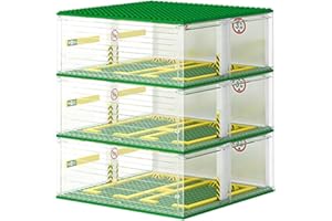 Mapille Garage per Auto Speed Champions, Vetrina 3 Strati, Parcheggio Trasparente, Giocattolo Costruzione, Carport Grande Marca (senza Auto)