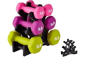 Topyond Dumbbell Rack Stand(Dumbbells Not Included), 3 Tier Dumbbell Weight Stand, PP Triangular Dumbbell Tree, 23x22.5x8.5cm, Weight Holder Storage Accessories for Home Gym Exercise