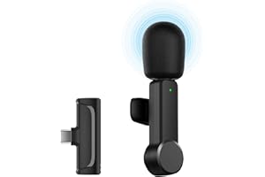 Jeefu Lavalier Mikrofon Kabellos für iPhone 15/15 Plus/15 Pro/15Pro Max, Bluetooth Mikrofon Ansteckmikrofon, Handy Mikrofon für Live-Streaming Videoaufzeichnung YouTube Vlog