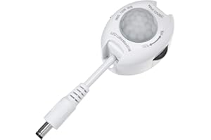 Maclean MCE242 czujnik ruchu na podczerwień, automatyczny włącznik światła do taśm LED, maks. 60 W, zakres wykrywania 120° do 10 m